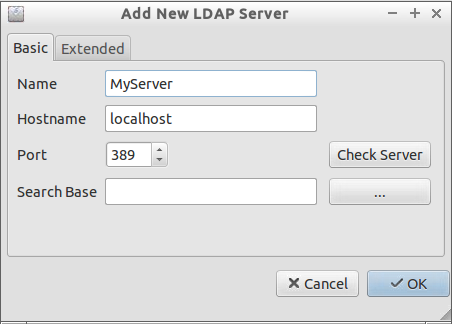 Sylpheed LDAP Basic Settings